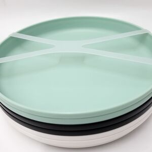 Target kids Mint Green, Black, and White Dinnerware Set. Pillowfort